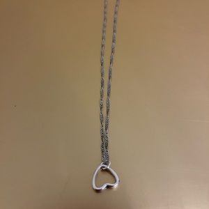 Silver heart necklace